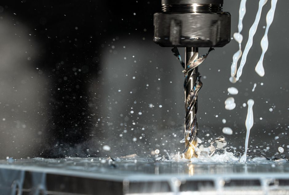 CNC drill bit machining metal